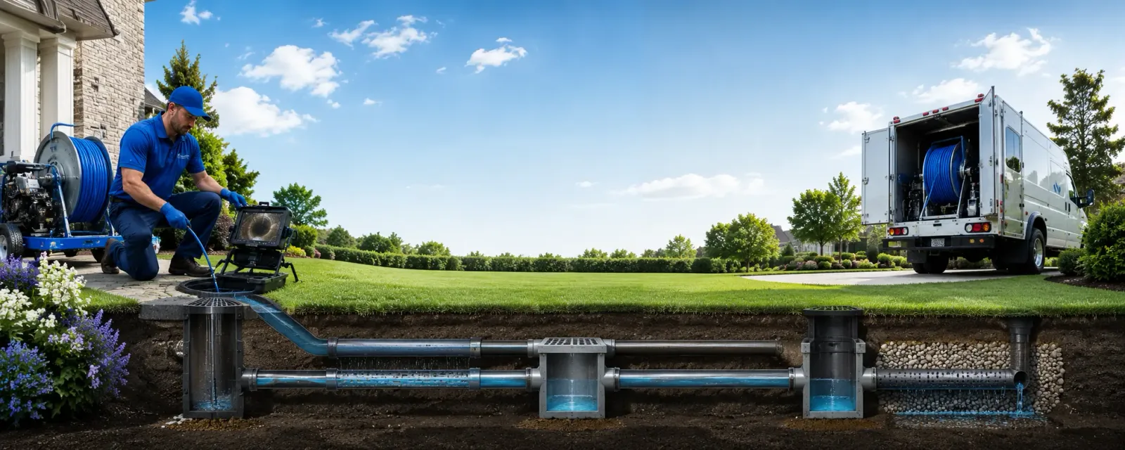 Outdoor drain cleaning information for Monroe, WI